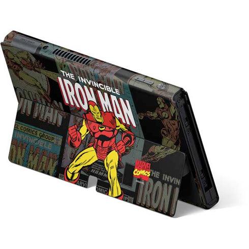 Marvel Classic Comics Iron Man Action Vintage Nintendo Switch OLED (2021) Skin